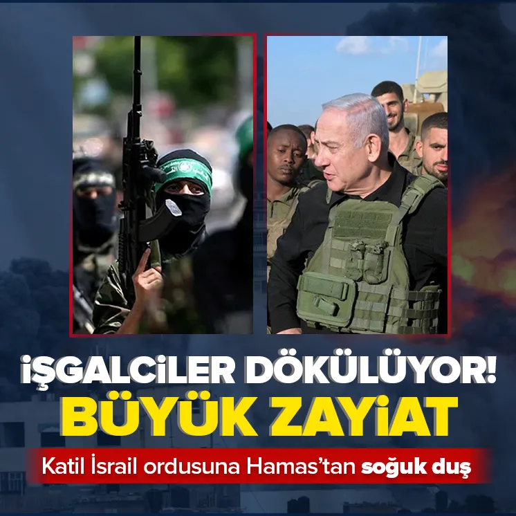 Katil İsrail ordusuna Hamastan soğuk duş
