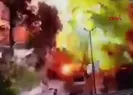 Afrinde terör örgütü PKKnın saldırısı böyle görüntülendi! İşte patlama anı