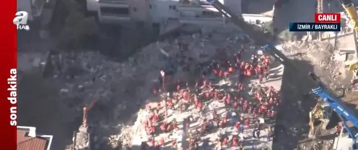 Son dakika: A Haber İzmir’de deprem bölgesini havadan görüntüledi