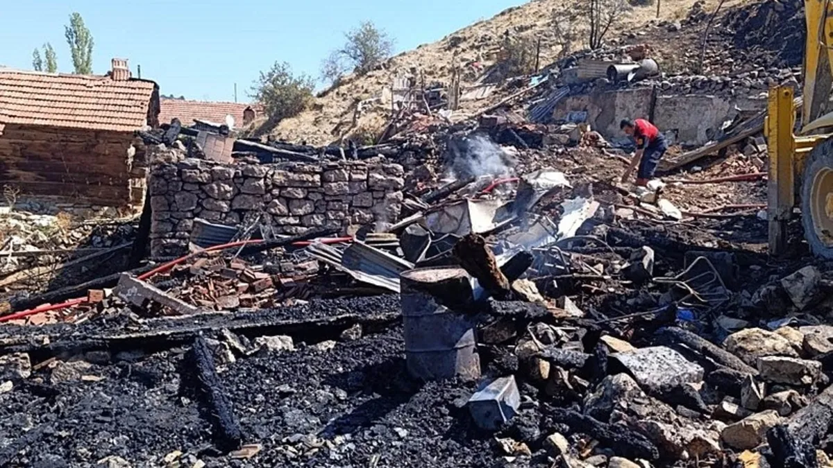 Sinop'ta yaylada yangın! 2 ev ve 2 ahır yandı 1 inek telef oldu