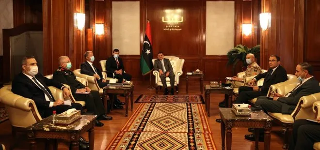 Milli Savunma Bakanı Hulusi Akar Libya Başbakanı Dibeybe ile görüştü