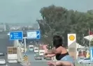 Araç üstünde uygunsuz harekete gözaltı