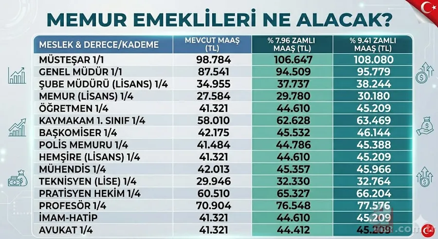 Memura, 4C'liye 2 aylık zam hesabı! Temmuzda kim ne kadar alacak? Öğretmen, hemşire, vaiz 10