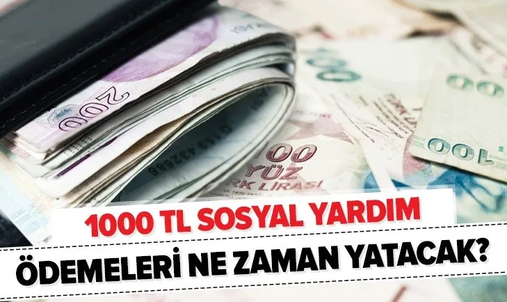 2 milyon kişiye müjde! 1000 TL sosyal yardım ne zaman yatacak? 1000'er lira destek kimlere verilecek?