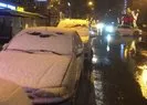 Mecidiyeköy’de kar yağışı etkili oldu