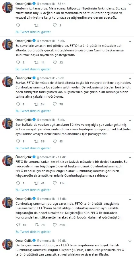 AK Parti Sözcüsü Ömer Çelik'ten Kemal Kılıçdaroğlu'na FETÖ yanıtı - 1