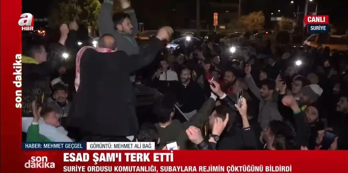 A Haber’den tarihi yayın! Halep sokaklarında Esad’ın gidişi kutlandı
