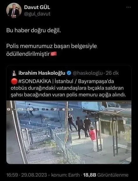 Sözde gazeteci İbrahim Haskoloğlu yeni algı oyunları peşinde! 'Açığa alınan polis' provokasyonunu Vali Gül yalanladı - Resim : 3