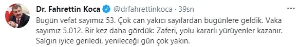 Son dakika: Sağlık Bakanı Fahrettin Koca! "Salgın iyice geriledi! Yenileceği gün çok yakın..." - 1
