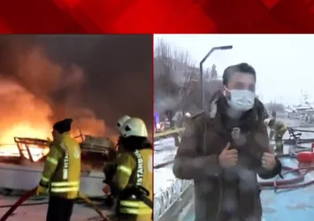 Son dakika: Boğaz'da tekne yangını