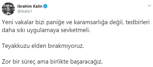 Son dakika: Cumhurbaşkanlığından vatandaşlara 'panik yapmayın' uyarısı - 1