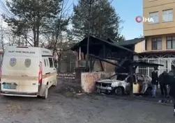 Kastamonu’da park halindeki cip yandı