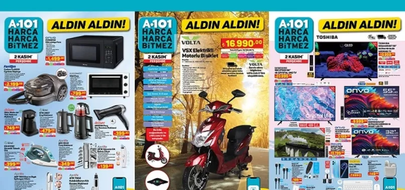 4 Kasım A101 aktüel ürünler kataloğu yayınladı! A101’de 479 TL'ye çay makinesi, ütü 399 TL, 349 TL'ye bavul, 49 TL’ye cam matara satacak