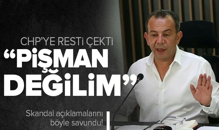 Skandal açıklamalara imza atan Bolu Belediye Başkanı Tanju Özcan CHP’ye rest çekti: Pişman değilim