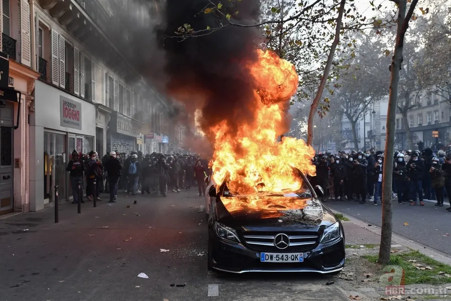 Fransa Cumhurbaşkanı Emmanuel Macron kabul etti: Polis şiddet uyguluyor! 4