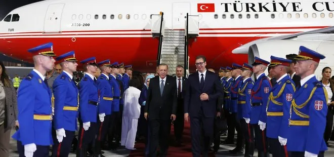 Son dakika: Başkan Erdoğan’ı Sırbistan’da! Cumhurbaşkanı Aleksandar Vucic karşıladı