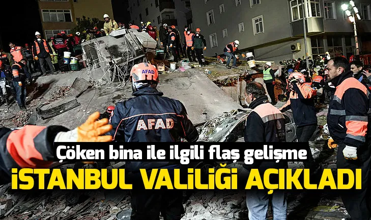 Kartalda çöken bina ile ilgili flaş gelişme