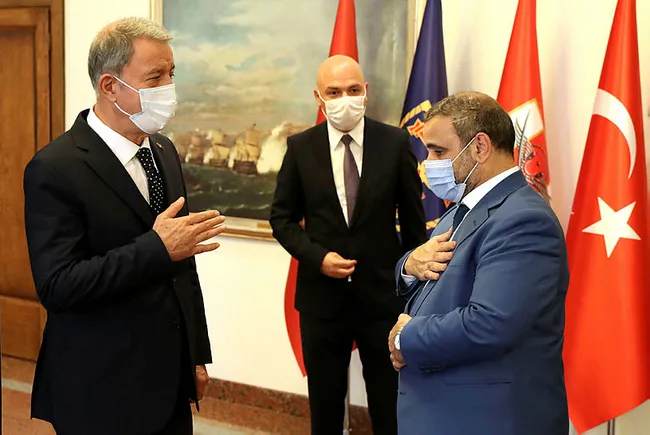 Bakan Akar, Libya Yüksek Devlet Konseyi Başkanı Halid el-Meşri ile görüştü