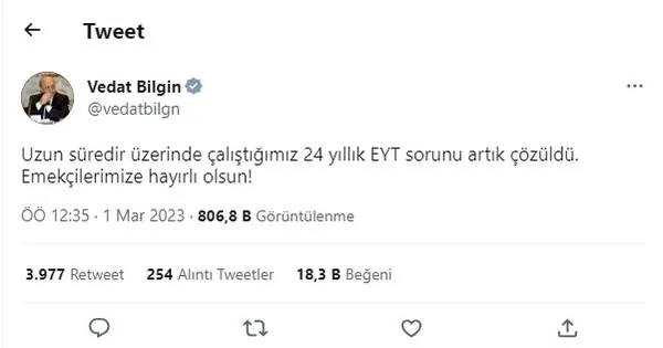 Siyasilerden EYT paylaşımları - 2