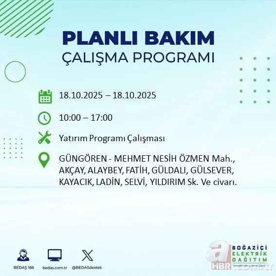 Hazırlıklı olun! İstanbul’da 10 saate varan elektrik kesintisi: Hangi ilçelerde kesinti olacak? 8