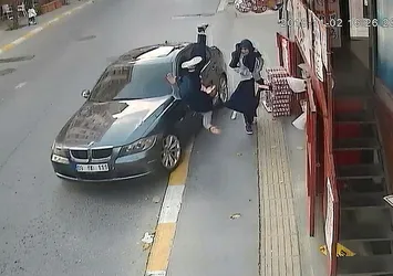Lüks aracıyla önce çarptı, sonra kaçtı!