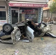 Samsundaki sel felaketinin izleri