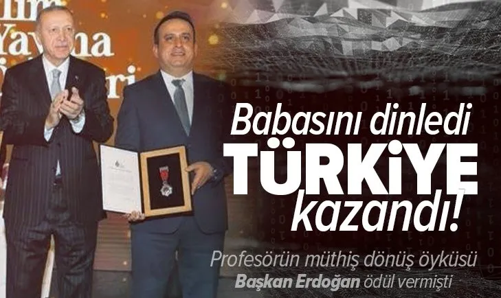 Ödüllü Prof. Dr. Mehmet Zahmakıran'ın vatan sevdası! Babasını dinledi Türkiye kazandı!