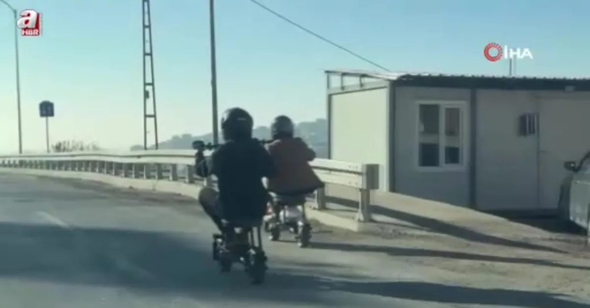 Trafikte ilginç anlar kamerada