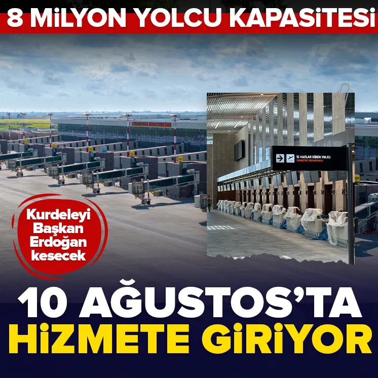 Çukurova Havalimanı 10 Ağustos’ta hizmete açılıyor