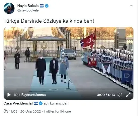 El Salvador Devlet Başkanı Bukele’den güldüren paylaşım: Türkçe dersinde sözlüye kalkınca ben