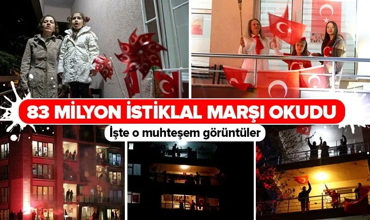 Türkiye hep bir ağızdan İstiklal Marşı okudu