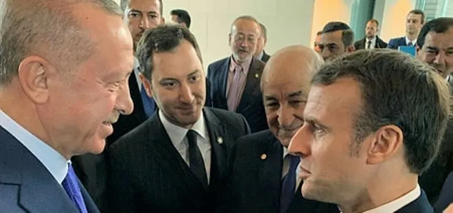 Son dakika: Başkan Erdoğan ile Macron Berlin’de sohbet etti! Dikkat çeken kareler...