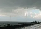 Rize’de denizde oluşan iki hortum kamerada