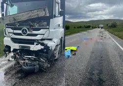 Afyonkarahisar'da korkunç kaza: 1 ölü 1 yaralı