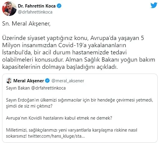 Son dakika: Sağlık Bakanı Fahrettin Koca'dan Meral Akşener'e yanıt - 1