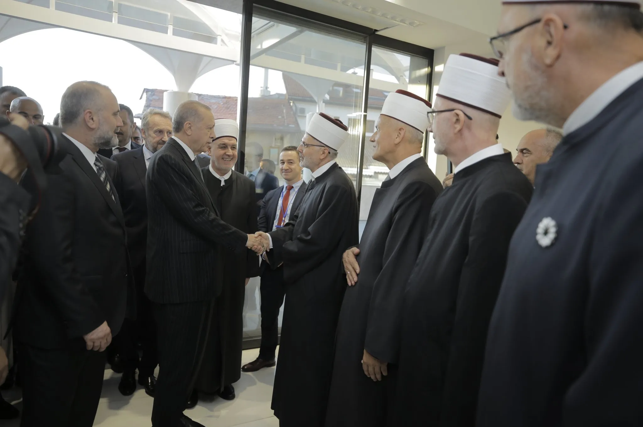 Başkan Recep Tayyip Erdoğan, Boşnak Ulema tarafından tekbirlerle karşılandı