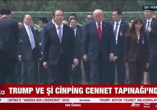 Trump ve Şi Cinping Cennet Tapınağı'nda
