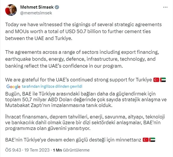 Ticaret Bakanı Bolat BAE-Türkiye İş Forumu’nda konuştu: Çok önemli anlaşmalara imza atıldı