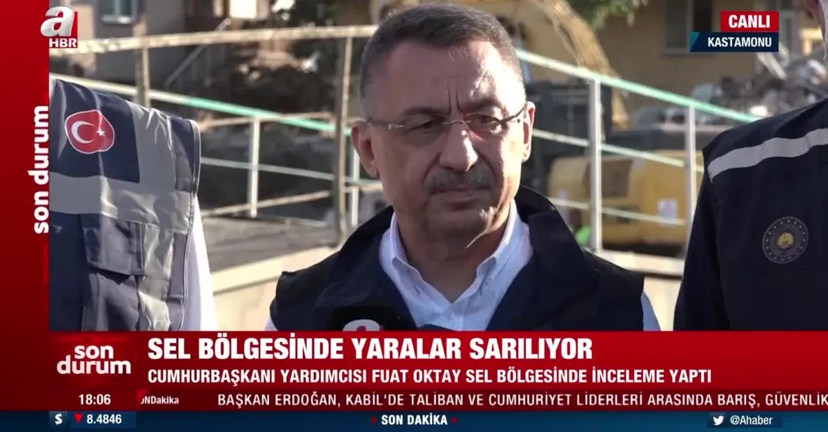 Sel bölgesinde yaralar sarılıyor! Cumhurbaşkanı Yardımcısı Fuat Oktay'dan canlı yayında flaş açıklamalar