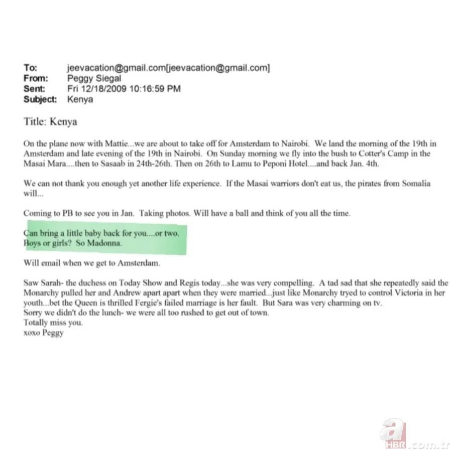 Ünlü tanıtımcı Siegal'den Epstein'e kan donduran e-posta: Sana bebek getirebilirim 2