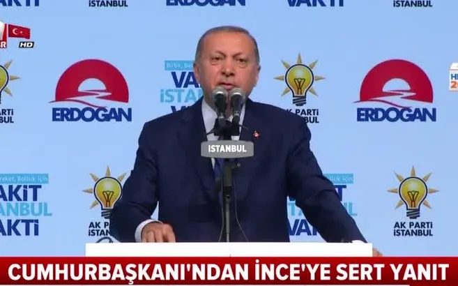 Cumhurbaşkanı Erdoğan'dan İnce'nin Pensilvanya iddiasına yanıt
