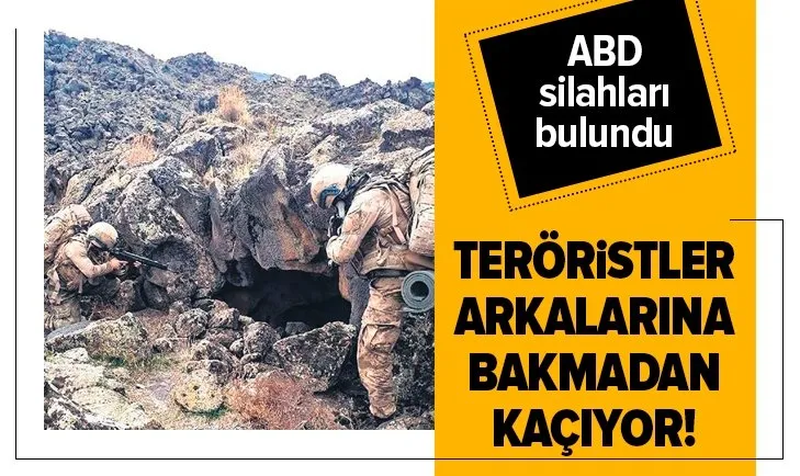 Teröristler arkalarına bakmadan kaçtı!