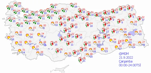 1663607338631.png Sıcaklıklar 13 dereceye iniyor! Soğuk hava dalgası kuvvetli çarpacak! Meteoroloji uyardı... İstanbul Ankara İzmir hava durumu - 6