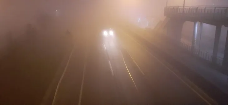 İstanbul’da yoğun sis etkili oldu! Sürücüler zor anlar yaşadı...