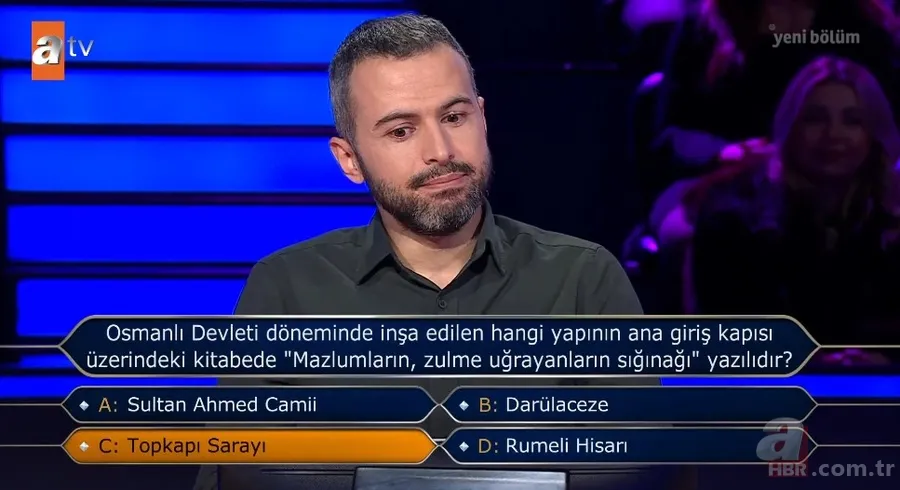 Milyoner’de heyecan dorukta! 500 binlik soru için yarıştı: Osmanlı sorusu herkesi ekrana kilitledi! 6