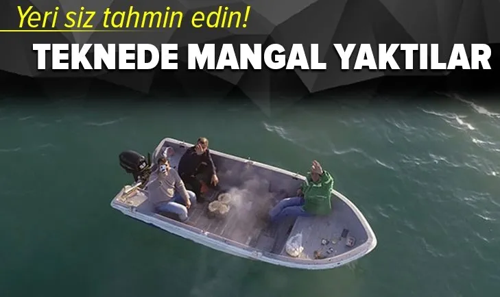 Adana’da mesire alanlarında yasak olunca teknede mangal yaktılar