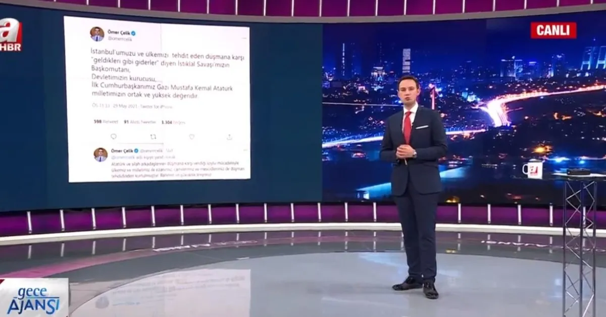 AK Parti Sözcüsü Ömer Çelik'ten "Gazi Mustafa Kemal Atatürk" mesajı