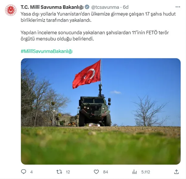 Son dakika! Milli Savunma Bakanlığı duyurdu: 11’i FETÖ mensubu 17 kişi sınırda yakalandı