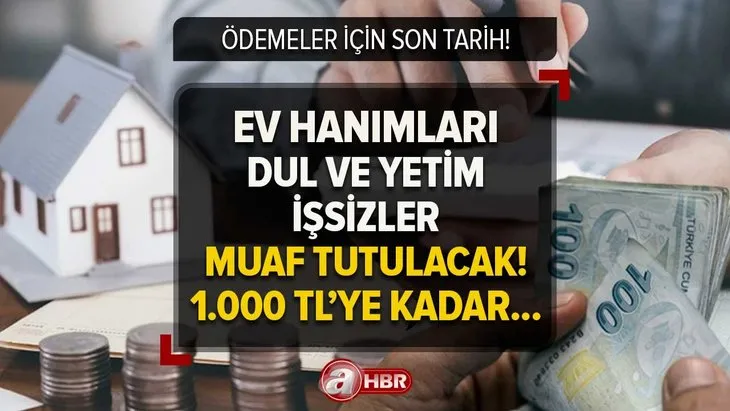 Ev hanımları, işsizler, dul ve yetimler MUAF tutulacak! O tarihe kadar sürecek! 1.000 liraya kadar olan kesirler...