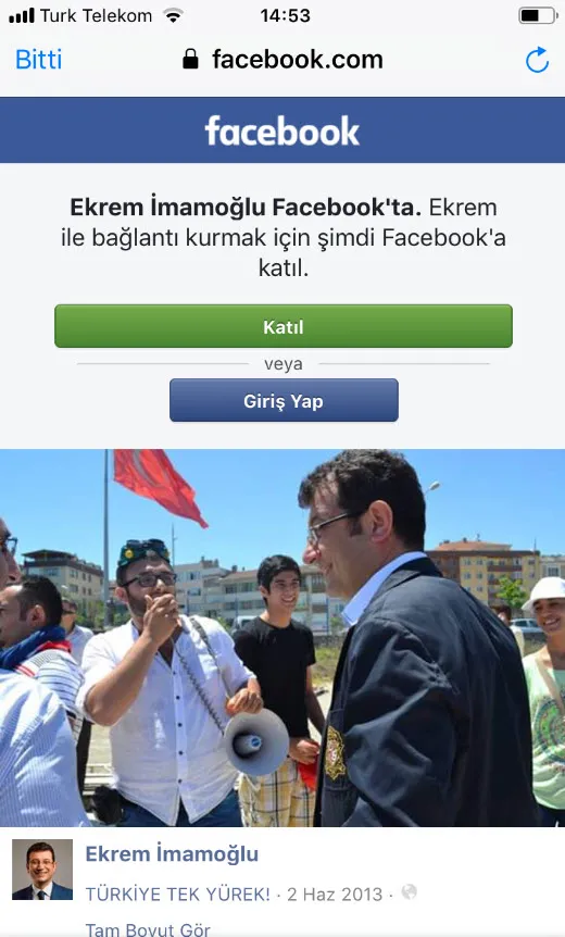 Ekrem İmamoğlu’ndan Gezi Kalkışması’na destek